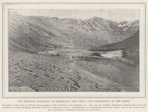 Argentinas och Chiles omtvistade gräns, Andernas Cordillera av English Photographer