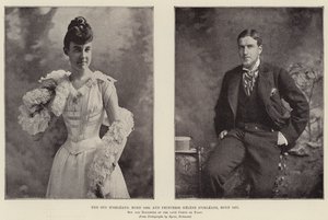 Duc dOrleans, född 1869, och prinsessan Helene dOrleans, född 1871, son och dotter till framlidne Comte de Paris av English Photographer