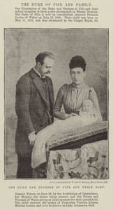 Hertigen och hertiginnan av Fife och deras baby av English Photographer