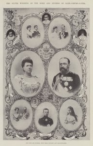 Hertigen och hertiginnan av Saxe-Coburg-Gotha, med sina barn och barnbarn av English Photographer