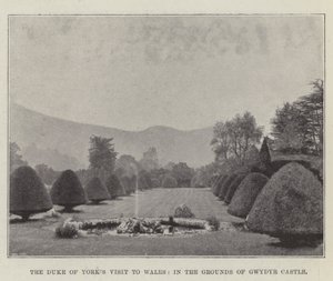 Hertigen av Yorks besök i Wales, på Gwydyr Castle av English Photographer