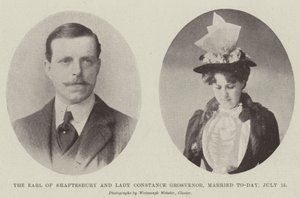Earlen av Shaftesbury och Lady Constance Grosvenor, gifte sig idag, 15 juli av English Photographer