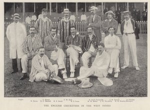 De engelska cricketspelarna i Västindien, 1895. av English Photographer