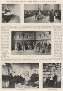 De förvisade franska klosterorden, scener i ett benediktinerkloster