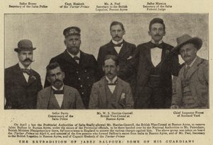 Utlämningen av Jabez Balfour, några av hans väktare av English Photographer
