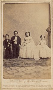 The Fairy Wedding-gruppen; General Tom Thumb av English Photographer
