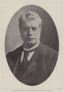 Den första premiärministern för det australiensiska samväldet, den ärade Edmund Barton, QC
