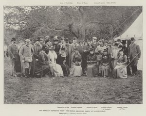 De tyska kejsarna besöker, Royal Shooting Party i Sandringham av English Photographer