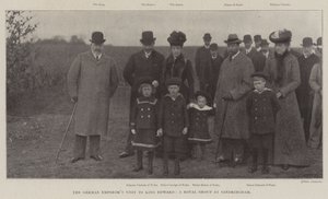 De tyska kejsarna besöker kung Edward, en kunglig grupp i Sandringham av English Photographer