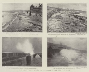 The Great Gale, Havoc vid Westgate-on-Sea och Ramsgate av English Photographer