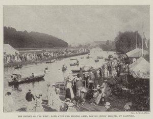 The Henley of the West, Bath Avon och Bristol Ariel Roddklubbsregattan i Saltford av English Photographer