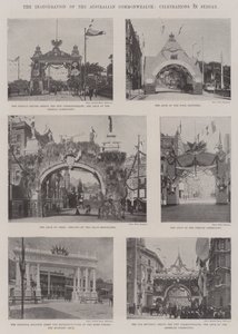 Invigningen av det australiensiska samväldet, firande i Sydney av English Photographer