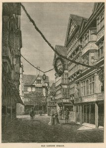 Den internationella hälsoutställningen i South Kensington: All-Hallows Staining and Butchers Row av English Photographer