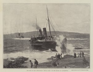 Isle of Man ångbåt Monas Isle on the Rocks vid Castletown av English Photographer