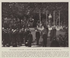 Kaiser avtäcker en staty av sin mor i Homburg den 19 augusti av English Photographer