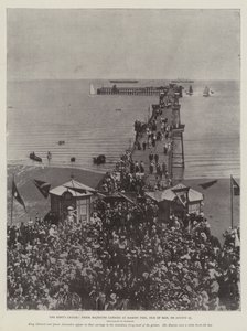 Kings Cruise, Their Majesty landar vid Ramsey Pier, Isle of Man, den 25 augusti