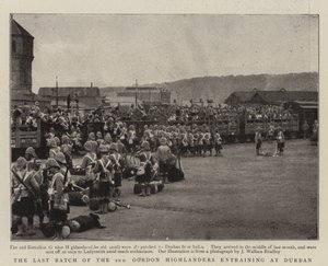The Last Batch of the 2nd Gordon Highlanders som drar med sig i Durban av English Photographer