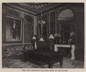 The Late Presidents Billiard Room i Elysee av English Photographer