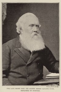 Den sena högern ärade Sir Austen Henry Layard, GCB, upptäcktsresande av Nineve av English Photographer