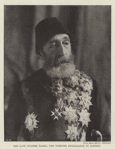 Den sene Rustem Pasha, den turkiska ambassadören i London av English Photographer