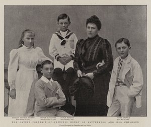 Det senaste porträttet av prinsessan Henrik av Battenberg och hennes barn av English Photographer
