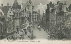 Lagdomstolen och Fleet Street, London av English Photographer