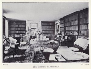 The Library, Elderfield (s/v foto) av English Photographer