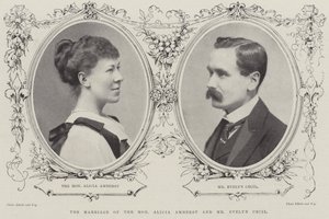 Äderliga Alicia Amhersts och Evelyn Cecils äktenskap av English Photographer