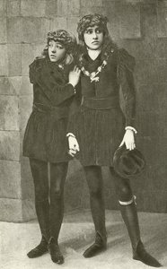 Fröknarna Isa Bowman och Bessie Hatton som de unga prinsarna i Richard III (gravyr) av English Photographer