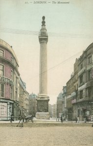 Monumentet till den stora branden, London (färgfoto) av English Photographer