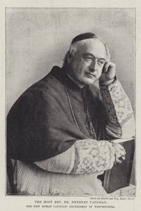 Den högste vördnaden Dr Herbert Vaughan, den nya romersk-katolske ärkebiskopen av Westminster av English Photographer
