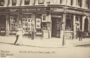 The Muchmore Art Co Ltd, 92 och 93, Great Russell Street, London, W C av English Photographer