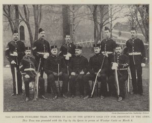 Munster Fusiliers Team, vinnare 1895 av Queens Gold Cup för skytte i armén av English Photographer