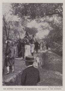 Mysterieprocessionen i Roquebrune, Frälsarens grupp av English Photographer