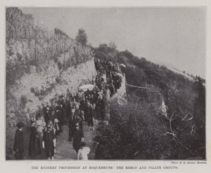 Mysterieprocessionen i Roquebrune, Herodes- och Pilatusgrupperna av English Photographer