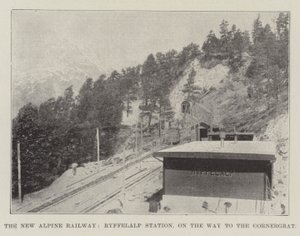 Den nya alpina järnvägen, Ryffelalp Station, på väg till Gornergrat av English Photographer