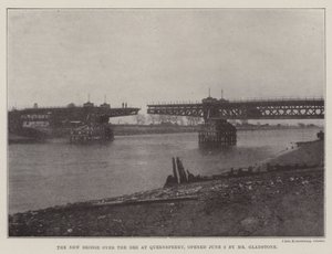 Den nya bron över Dee vid Queensferry, invigd 2 juni av Mr Gladstone av English Photographer
