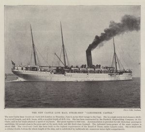 The New Castle Line Mail Steam-Ship Carisbrook Castle av English Photographer