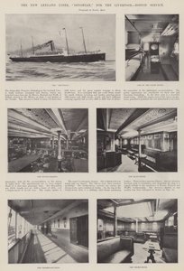 The New Leyland Liner, Devonian, för Liverpool, Boston Service av English Photographer
