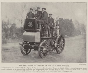 LCC Fire Brigades nya motorbrandmotor av English Photographer