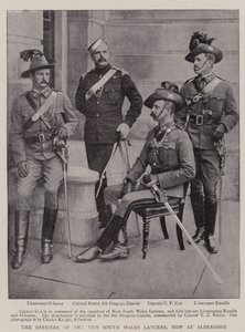 Officerarna från New South Wales Lancers, nu vid Aldershot av English Photographer