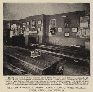 The Old Schoolroom, Paston Grammar School, North Walsham, där Nelson utbildades av English Photographer