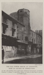 The Old Tower House i Leicester, nu under rivning av English Photographer