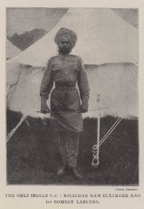Den enda indiska VC, Risaldar Ram Elxander Rao, 1:a Bombay Lancers av English Photographer