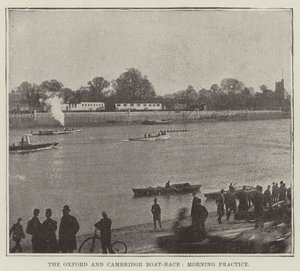 Oxford och Cambridge Boat-Race, morgonträning av English Photographer