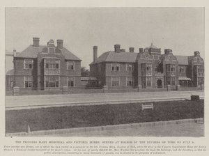 Princess Mary Memorial och Victoria Homes, öppnade i Bognor av hertiginnan av York den 9 juli av English Photographer