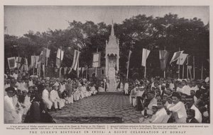 Drottningens födelsedag i Indien, ett hinduiskt firande i Bombay av English Photographer