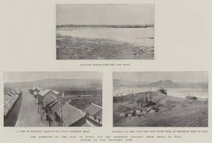Frågan om lånet till Korea för den norra järnvägen från Seoul till Wiju, scener på den föreslagna linjen av English Photographer