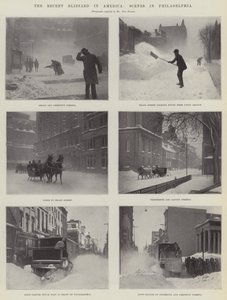The Recent Blizzard in America, Scenes in Philadelphia av English Photographer