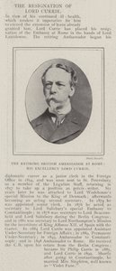 Den avgående brittiske ambassadören i Rom, Hans excellens Lord Currie av English Photographer